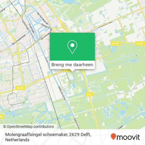 Molengraaffsingel schoemaker, 2629 Delft kaart