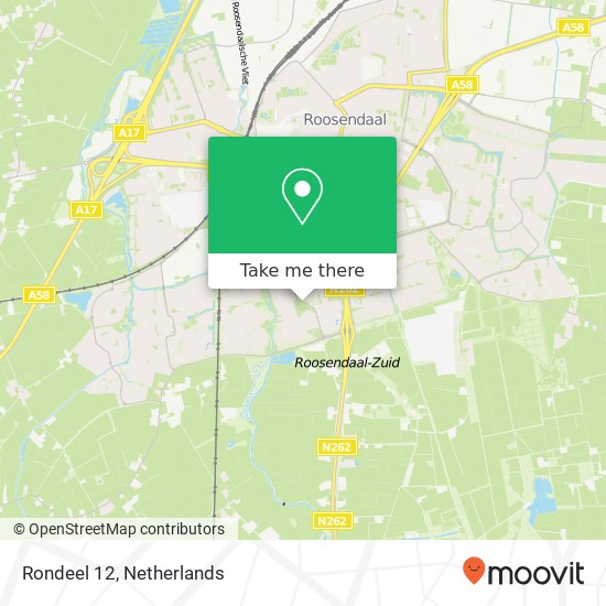 Rondeel 12, 4707 NG Roosendaal kaart