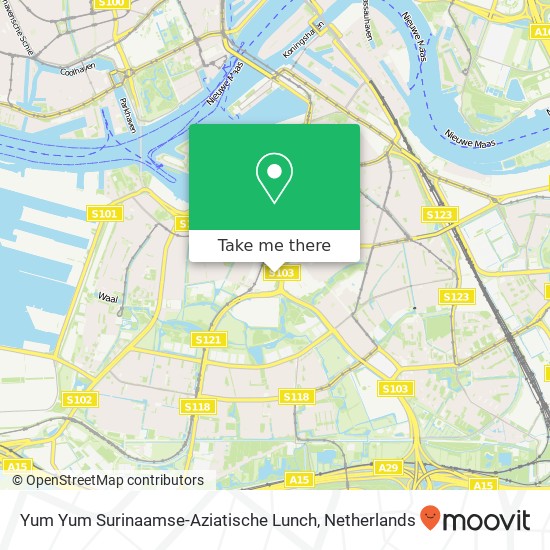 Yum Yum Surinaamse-Aziatische Lunch, Zuidplein Hoog 655 kaart