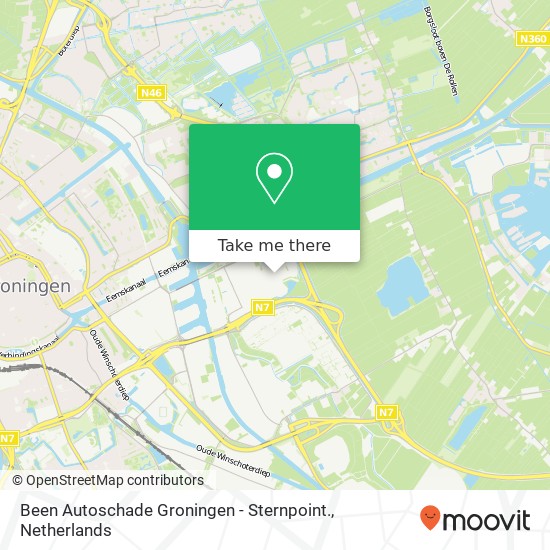 Been Autoschade Groningen - Sternpoint., Wismarweg 34 kaart