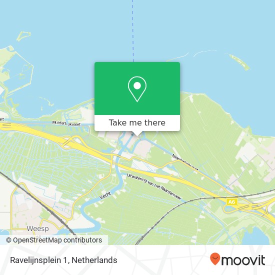 Ravelijnsplein 1, 1398 VB Muiden kaart