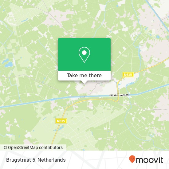 Brugstraat 5, 5737 RK Lieshout kaart