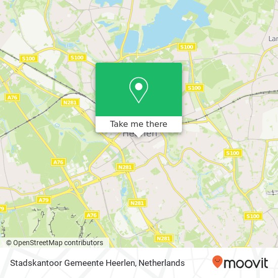Stadskantoor Gemeente Heerlen, Raadhuisstraat kaart