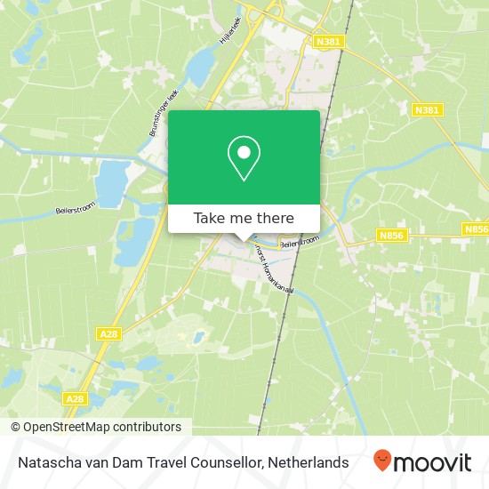 Natascha van Dam Travel Counsellor kaart