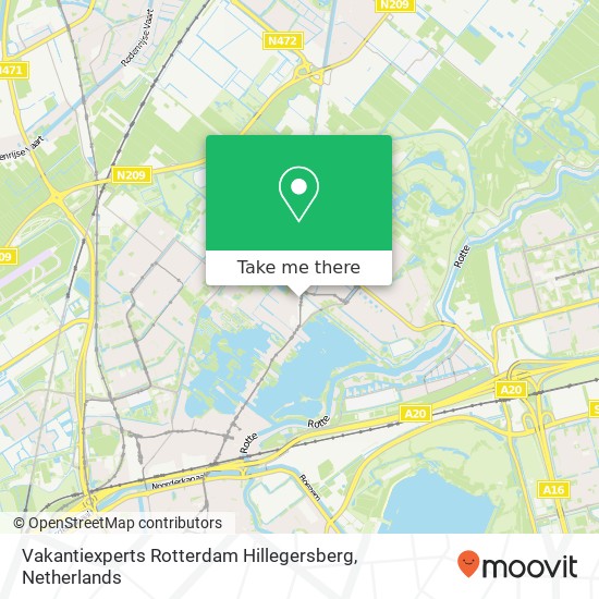 Vakantiexperts Rotterdam Hillegersberg kaart