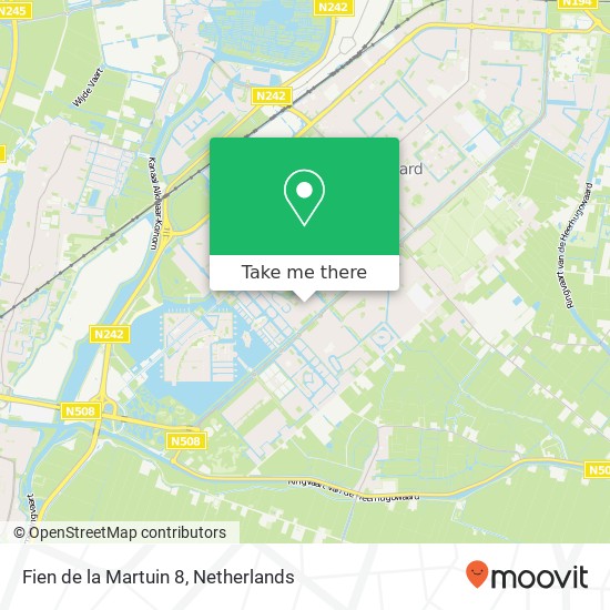 Fien de la Martuin 8, 1705 KH Heerhugowaard kaart