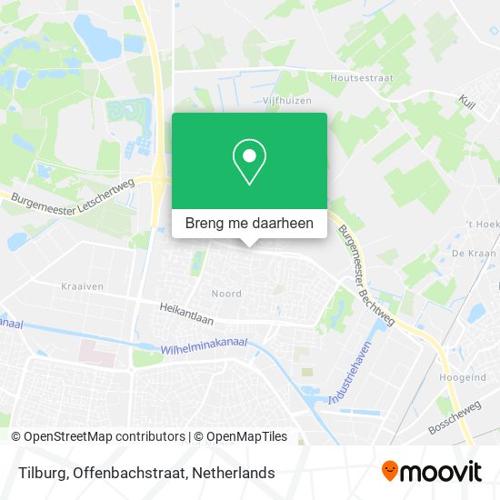 Tilburg, Offenbachstraat kaart