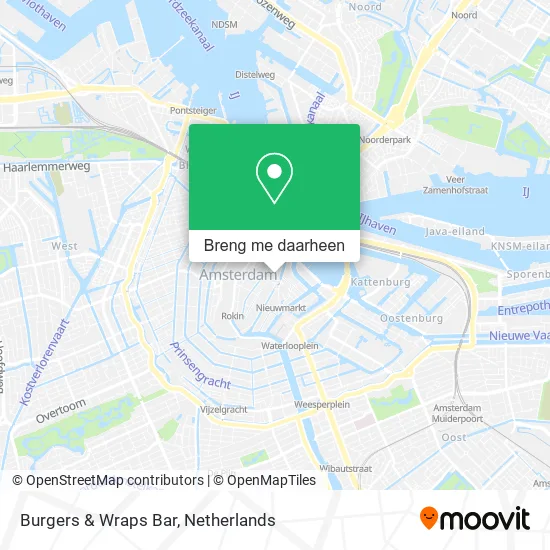 Burgers & Wraps Bar kaart