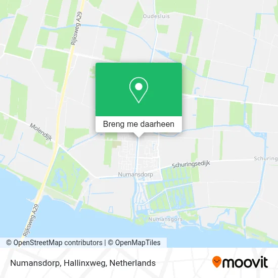 Numansdorp, Hallinxweg kaart