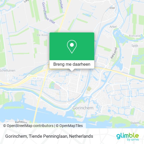 Gorinchem, Tiende Penninglaan kaart