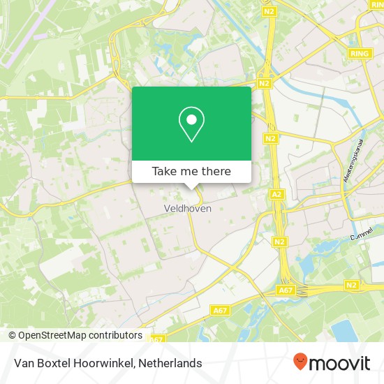 Van Boxtel Hoorwinkel kaart