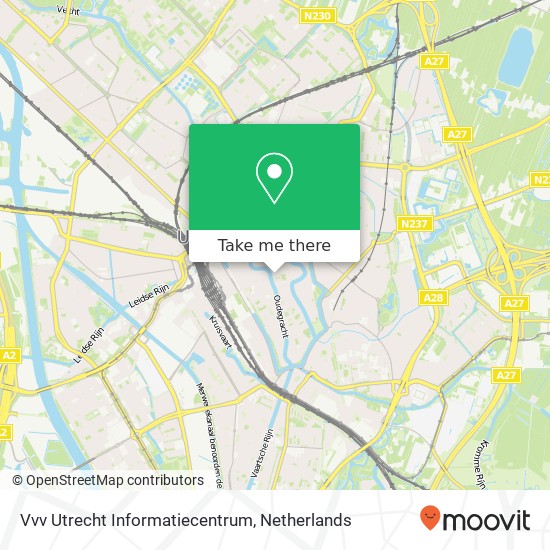 Vvv Utrecht Informatiecentrum kaart