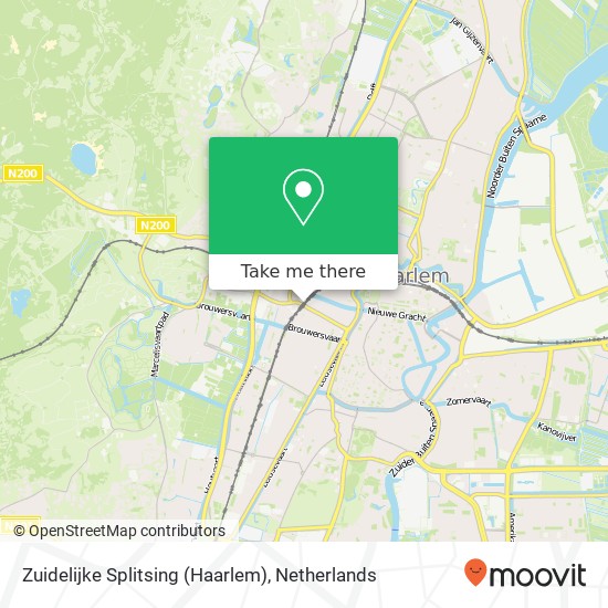 Zuidelijke Splitsing (Haarlem) kaart