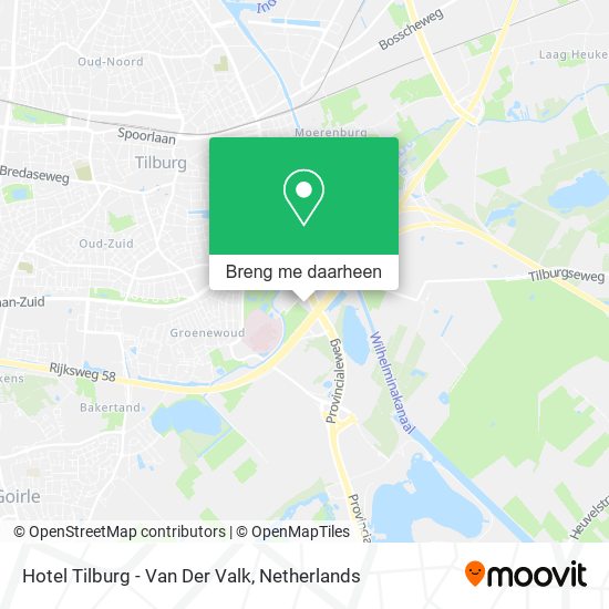 Hotel Tilburg - Van Der Valk kaart