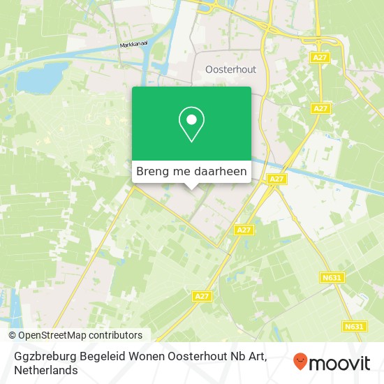 Ggzbreburg Begeleid Wonen Oosterhout Nb Art kaart