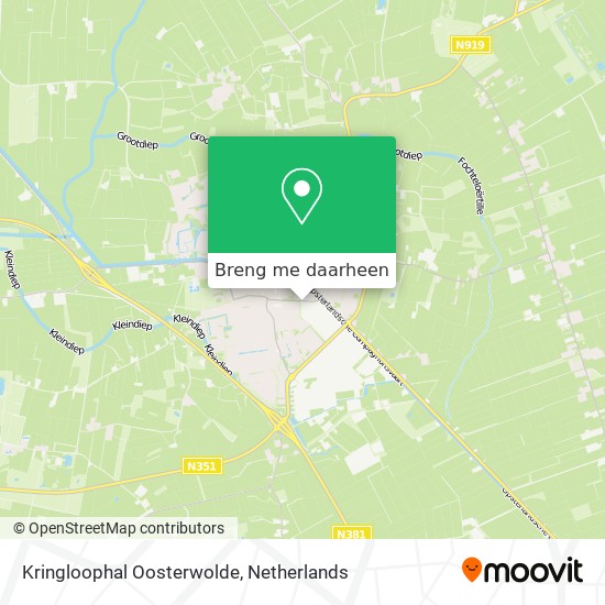 Kringloophal Oosterwolde kaart