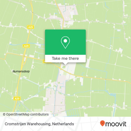 Cromstrijen Warehousing kaart