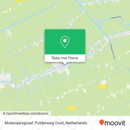 Molenaarsgraaf, Polderweg Oost kaart