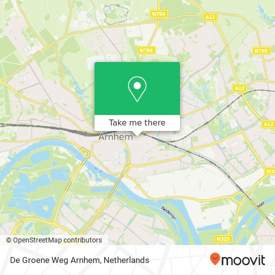 De Groene Weg Arnhem kaart