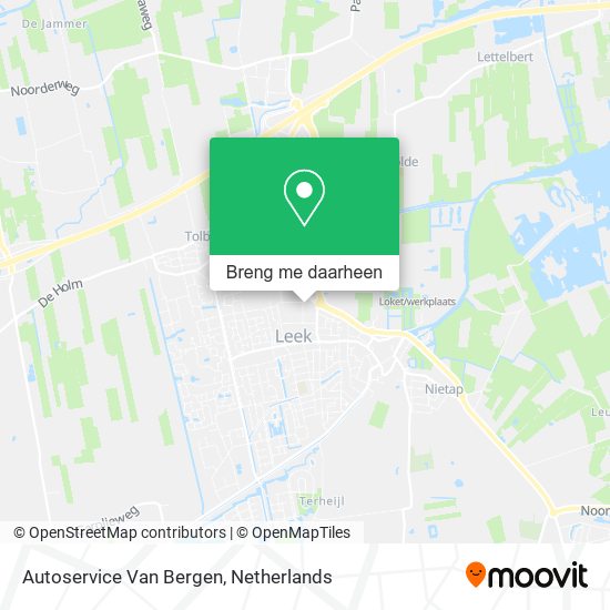 Autoservice Van Bergen kaart