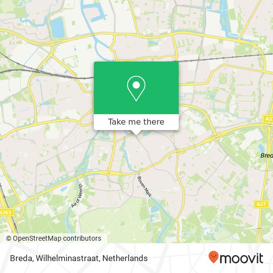 Breda, Wilhelminastraat kaart