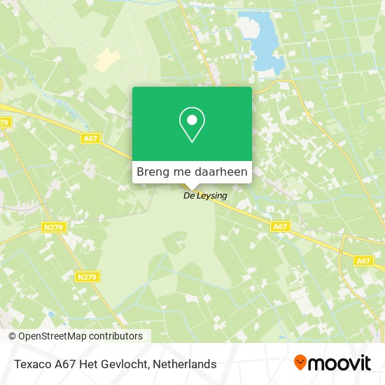 Texaco A67 Het Gevlocht kaart