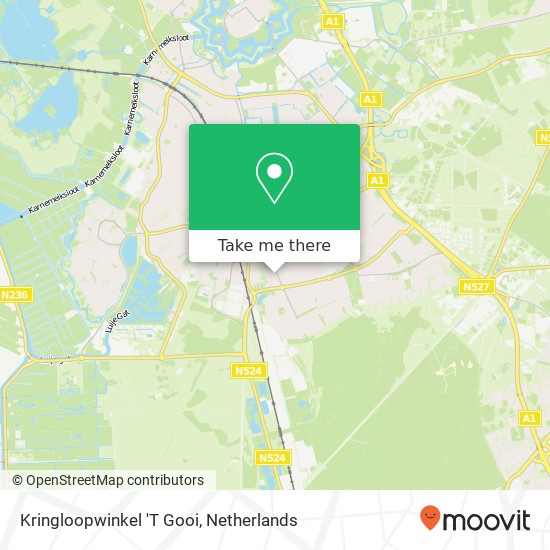 Kringloopwinkel 'T Gooi kaart