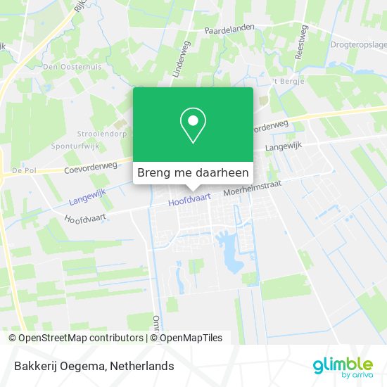 Bakkerij Oegema kaart