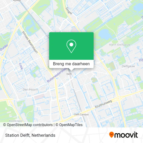 Station Delft kaart