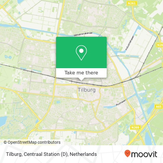 Tilburg, Centraal Station (D) kaart