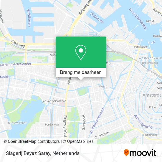 Slagerij Beyaz Saray kaart