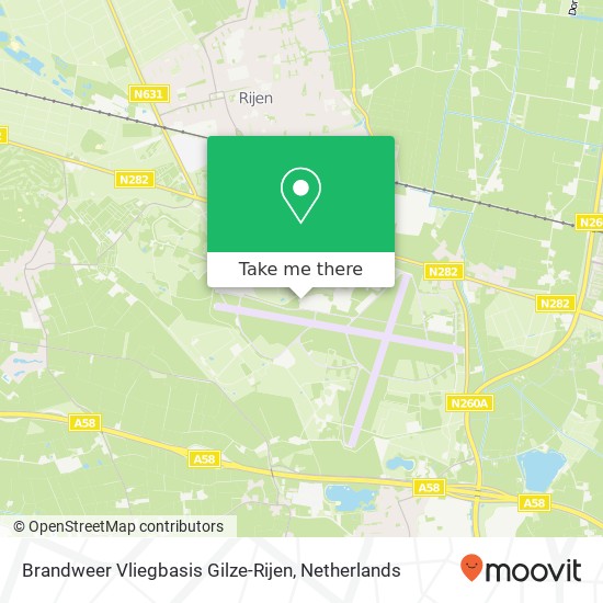 Brandweer Vliegbasis Gilze-Rijen kaart