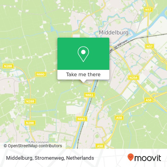 Middelburg, Stromenweg kaart