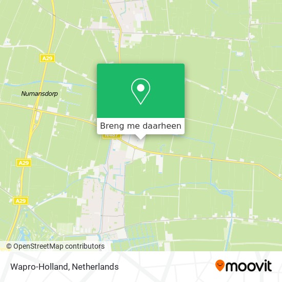 Wapro-Holland kaart