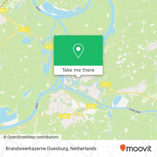 Brandweerkazerne Doesburg kaart