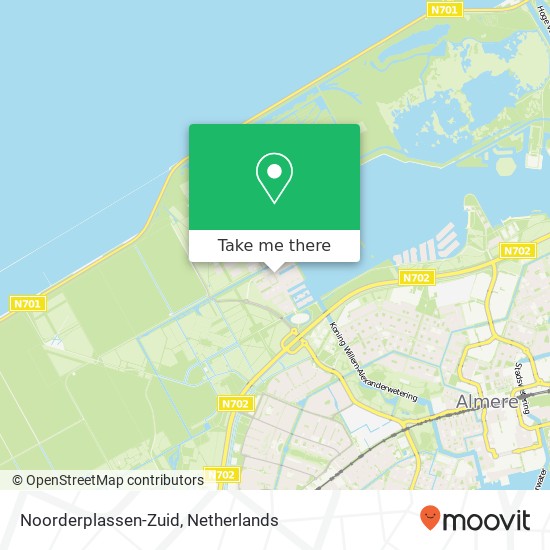 Noorderplassen-Zuid kaart