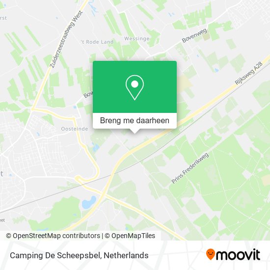 Camping De Scheepsbel kaart