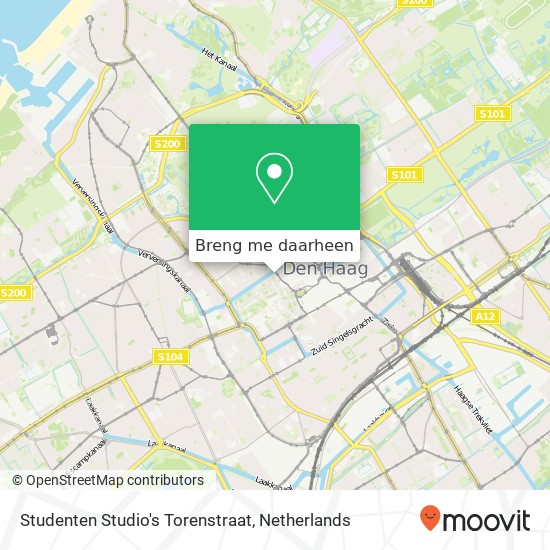 Studenten Studio's Torenstraat kaart