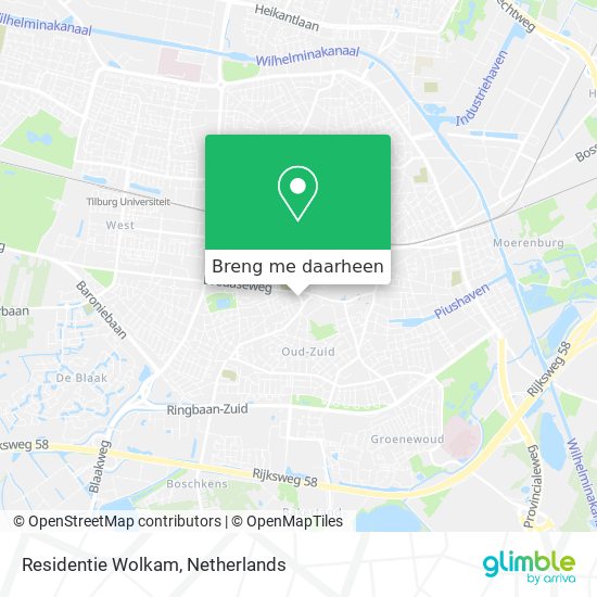 Residentie Wolkam kaart