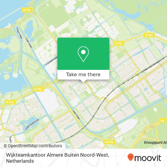 Wijkteamkantoor Almere Buiten Noord-West kaart
