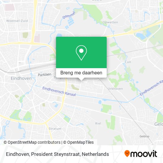 Eindhoven, President Steynstraat kaart