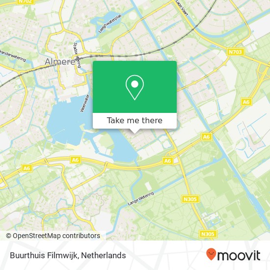 Buurthuis Filmwijk kaart