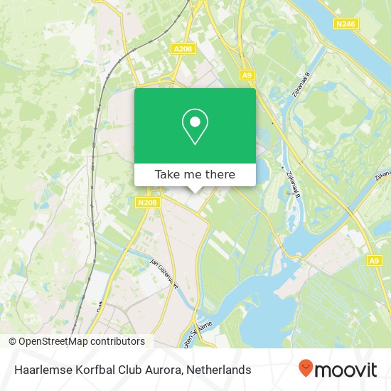 Haarlemse Korfbal Club Aurora kaart