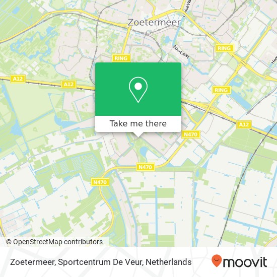 Zoetermeer, Sportcentrum De Veur kaart