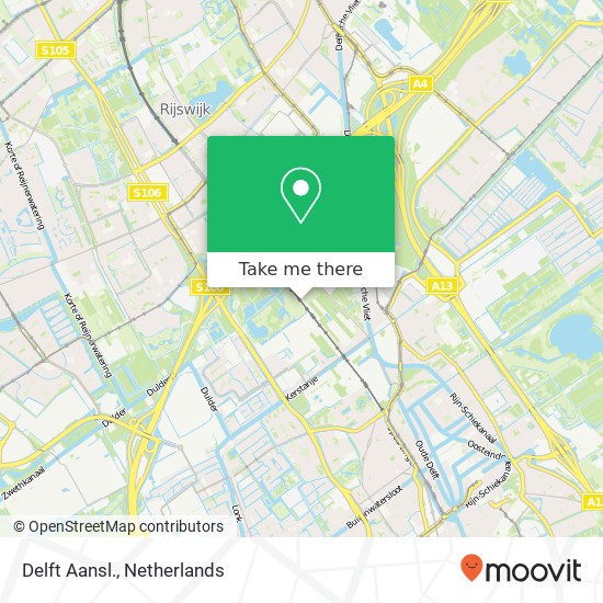 Delft Aansl. kaart