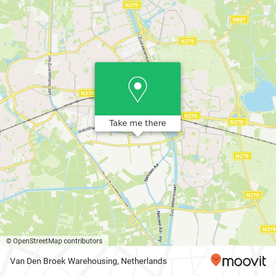 Van Den Broek Warehousing kaart