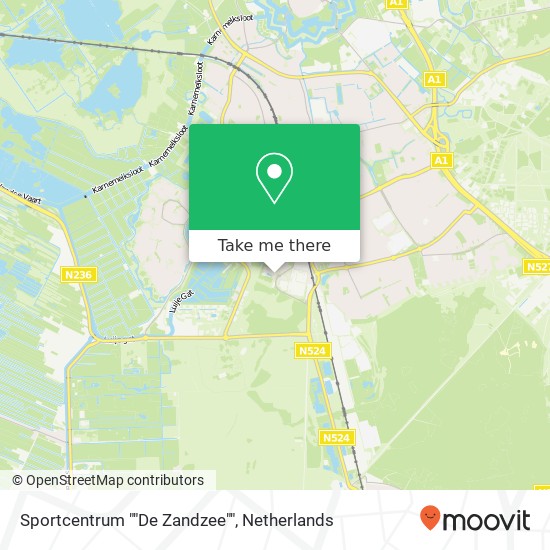 Sportcentrum ""De Zandzee"" kaart