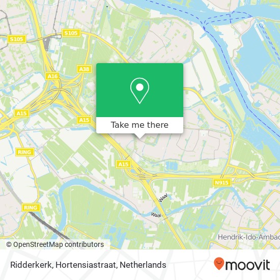 Ridderkerk, Hortensiastraat kaart
