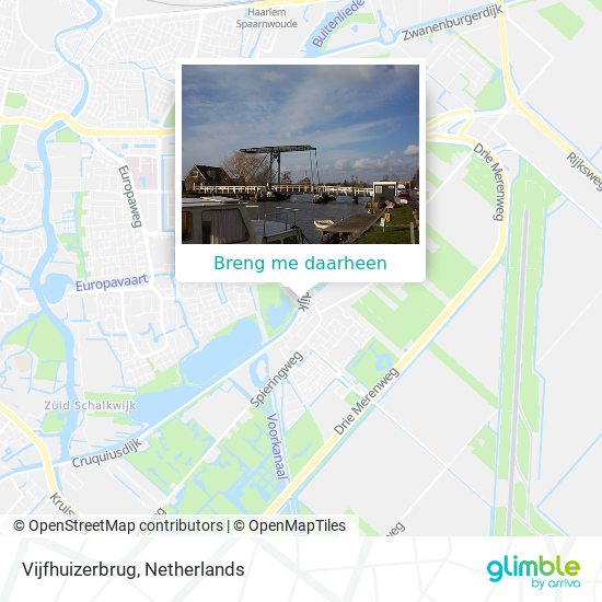 Vijfhuizerbrug kaart