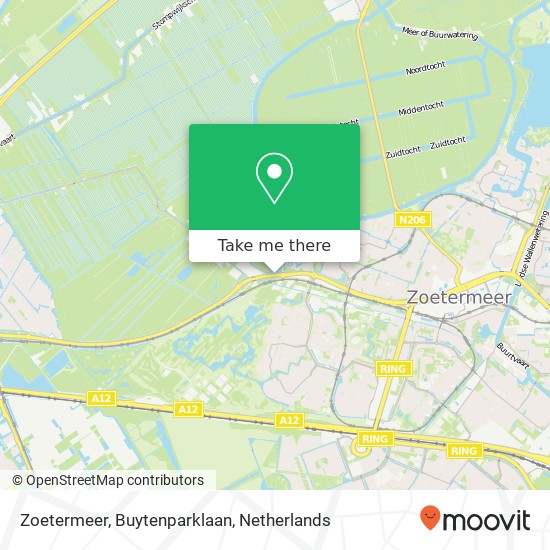 Zoetermeer, Buytenparklaan kaart